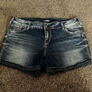 Silver Jean Shorts